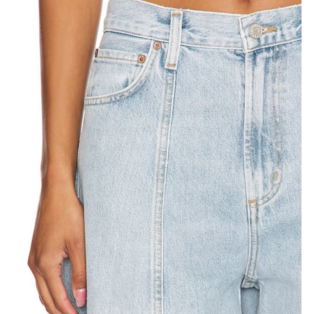 Agolde Light Wash Wide Leg Jeans - Picture 6 of 14